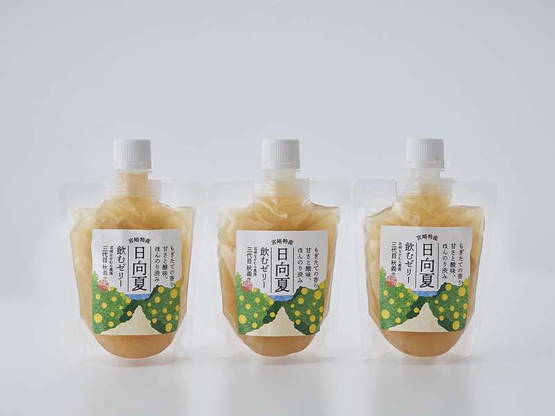 ゼリー　パッケージデザイン：日向夏　飲むゼリー