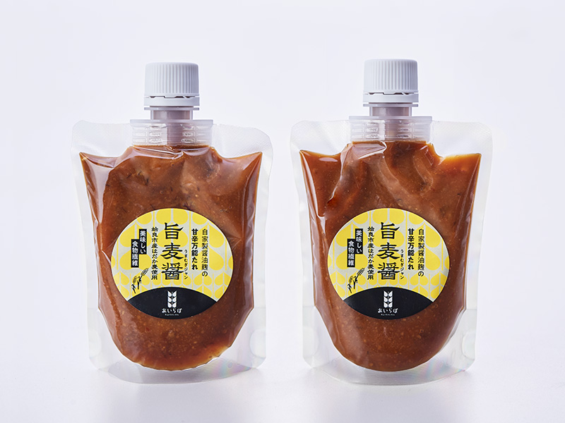 旨麦塩麹・旨麦醤（調味料）：パッケージデザイン